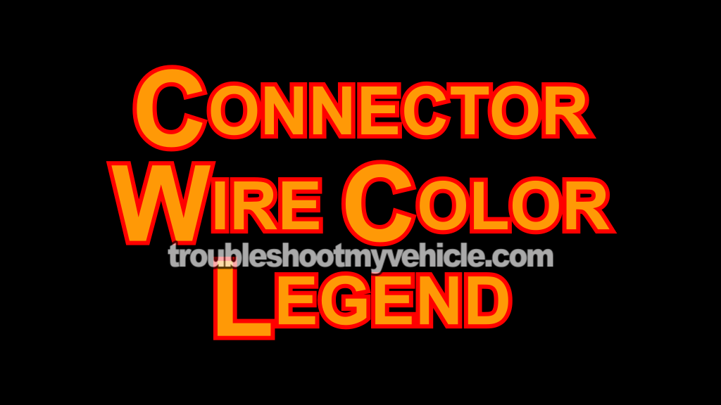 Connector Wire Color Legend (1991-2007 3.0L V6 Ford Taurus, Mercury Sable)