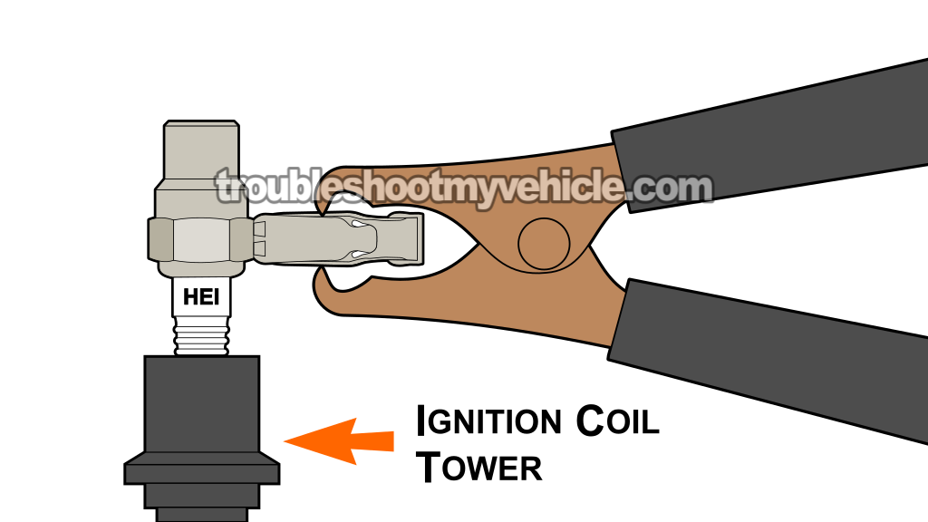 Testing For Spark At The Ignition Coil Pack. How To Test The Ignition Coil Pack (1996, 1997, 1998, 1999 3.0L V6 Ford Taurus, Mercury Sable)
