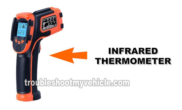 Example Of An Infrared Thermometer Gun. How To Test The Thermostat (1993, 1994, 1995, 1996 2.2L Buick Century And Oldsmobile Cutlass Ciera) Example Of An Infrared Thermometer Gun. How To Test The Thermostat (1993, 1994, 1995, 1996 2.2L Buick Century And Oldsmobile Cutlass Ciera)