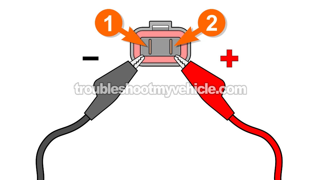 Applying Power And Ground To The Radiator Fan Motor. How To Test The Radiator Fan Motor (1997, 1998, 1999, 2000, 2001 1.6L Honda Civic)