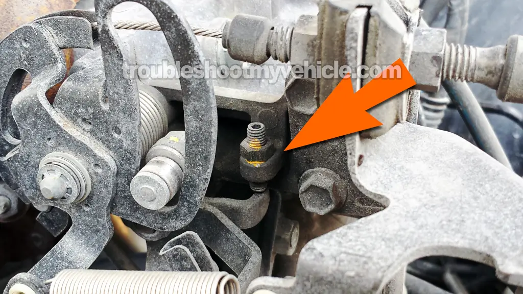 Location Of The Throttle Stop Screw. How To Adjust The TPS w/ Manual Transaxle (1987, 1988, 1989, 1990, 1991 2.0L Toyota Camry)