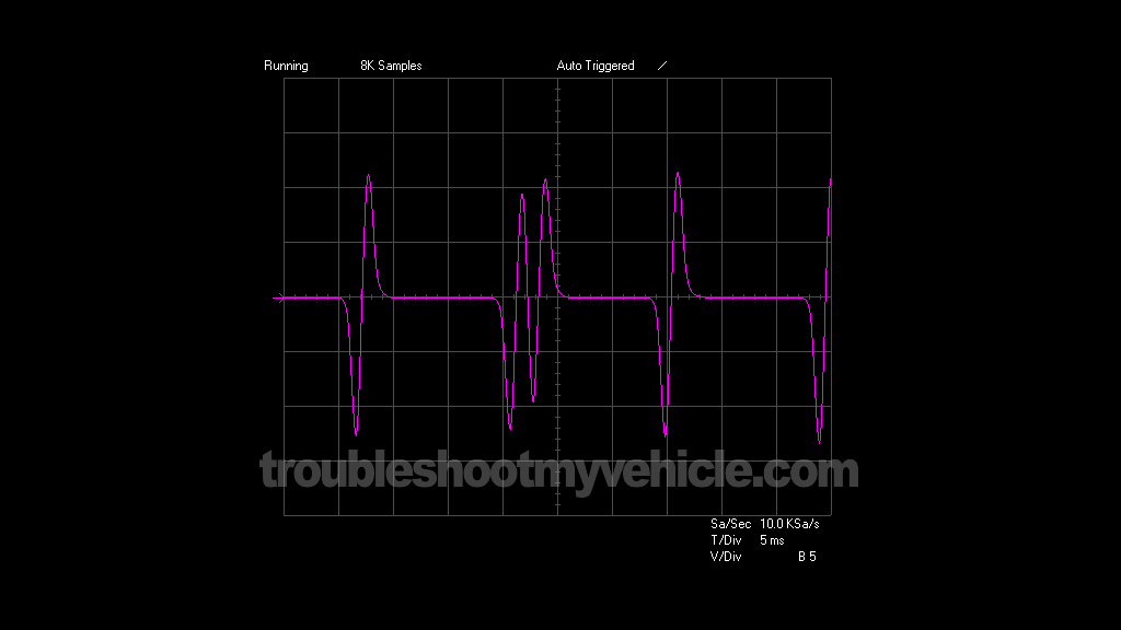 7X CKP Sensor Waveform. How To Test The Ignition Control Module (1994, 1995, 1996, 1997, 1998, 1999, 2000, 2001, 2002, 2003, 2004, 2005 3.1L V6 Buick Century)