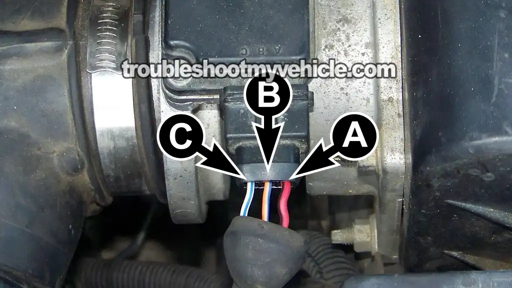 Circuit Descriptions Of The Quest MAF Sensor Connector. How To Test The MAF Sensor (1993, 1994, 1995 3.0L V6 Nissan Quest And Mercury Villager)