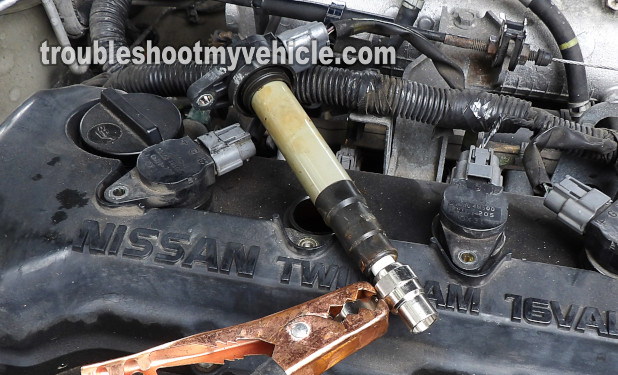 Checking The Ignition System For Spark. How To Troubleshoot An Engine No-Start Problem (2000, 2001, 2002, 2003, 2004, 2005, 2006 1.8L Nissan Sentra)