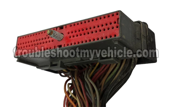 2002, 2003 4.2L V6 Ford E150 And E250 PCM 104 Pin Connector Pinout