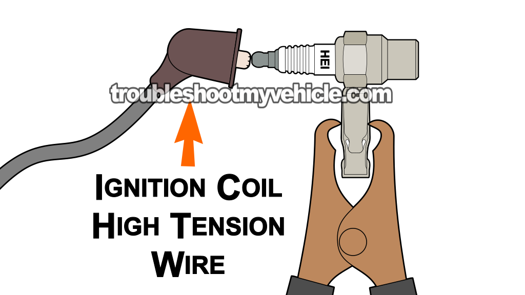 Checking The Ignition Coil's High Tension Wire For Spark. How To Test The Ignition Coil And Basic System Checks (1998, 1999 3.0L V6 Honda Accord