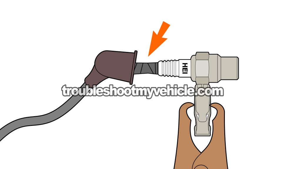 Using Electrical Tape To Secure The Spark Tester. How To Test The Ignition Coil And Basic System Checks (1998, 1999 3.0L V6 Honda Accord