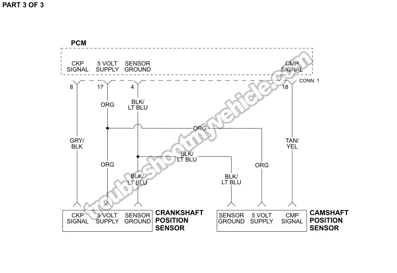 PART 3 of 3 -Ignition System Wiring Diagram. 2002 4.7L V8 Dodge Ram Pickup PART 3 of 3 -Ignition System Wiring Diagram. 2002 4.7L V8 Dodge Ram Pickup