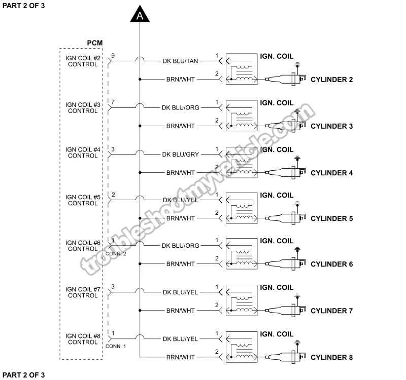 PART 2 of 3 -Ignition System Wiring Diagram. 2004, 2005, 2006 4.7L V8 Dodge Ram Pickup