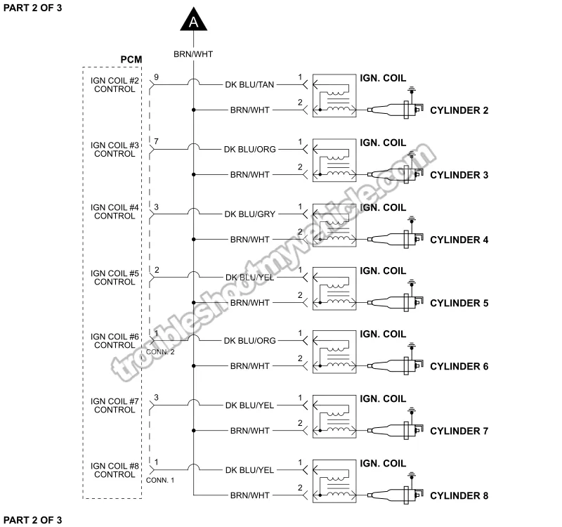 PART 2 of 3 -Ignition System Wiring Diagram. 2007, 2008 4.7L V8 Dodge Ram Pickup
