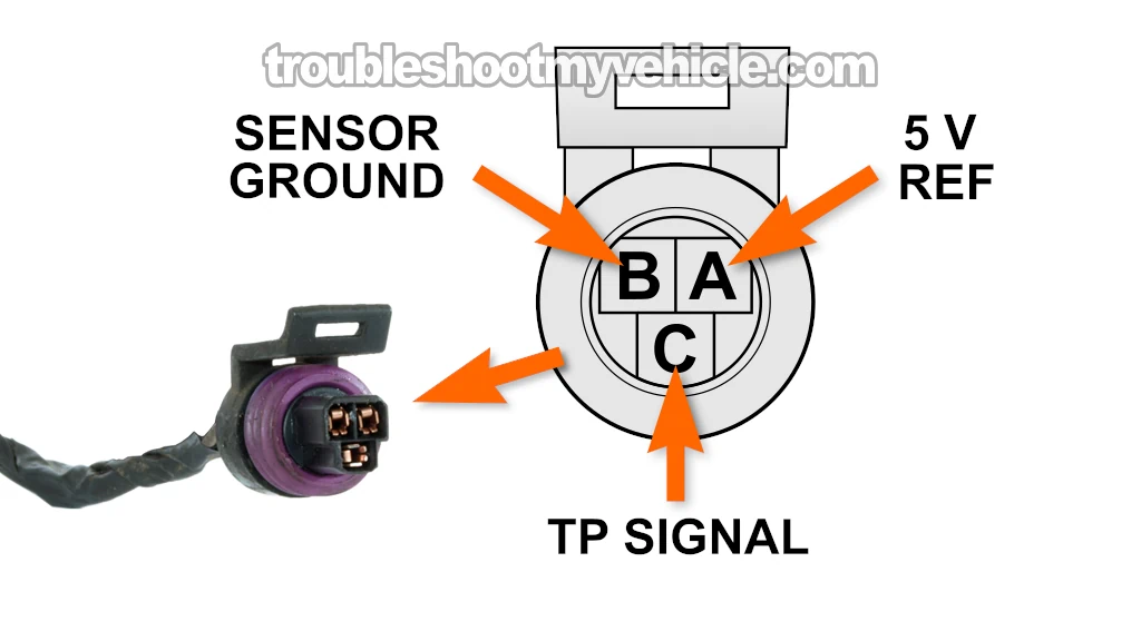 Throttle Position Sensor (TPS) Circuit Descriptions. How To Test The TPS With A Multimeter (1997, 1998, 1999, 2000, 2001, 2002, 2003, 2004, 2005 3.1L V6 Buick Century)
