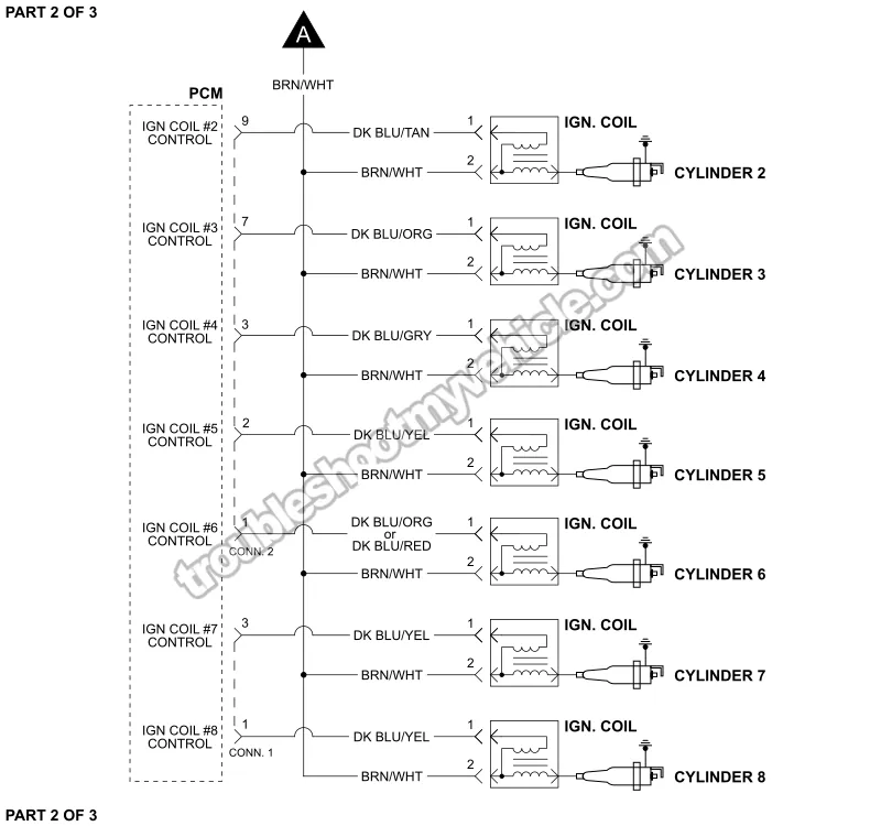 PART 2 of 3 -Ignition System Wiring Diagram. 2009, 2010 4.7L V8 Dodge Ram Pickup