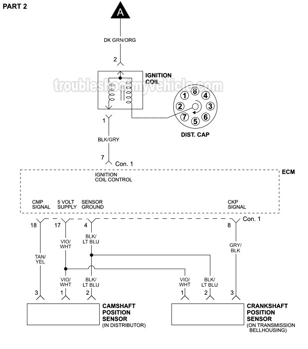 PART 2 -Ignition System Wiring Diagram. 2001 3.9L V6 Dodge Ram 1500 Pickup