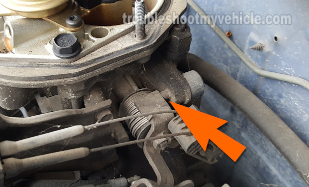 Idle Stop Screw Location. How To Test The TPS (1998, 1999, 2000 2.4L Dodge Caravan And Plymouth Voyager)